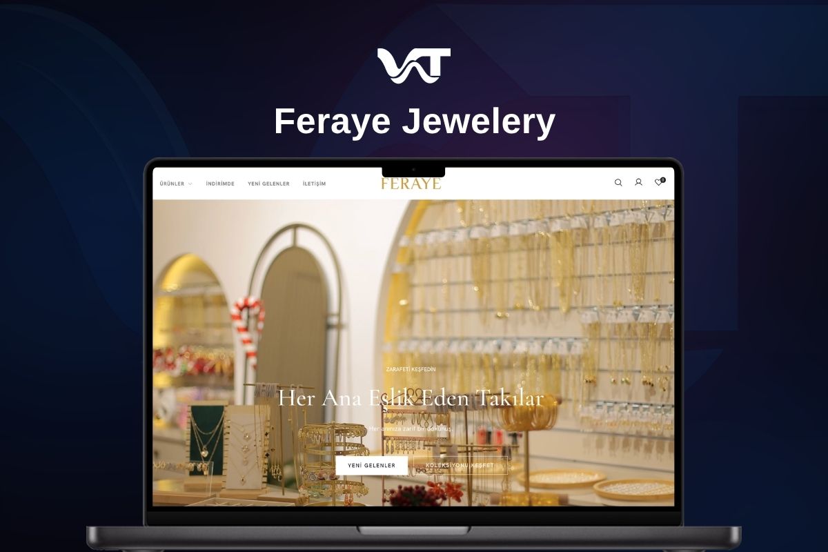 Feraye Jewellery e-ticaret web sitesi