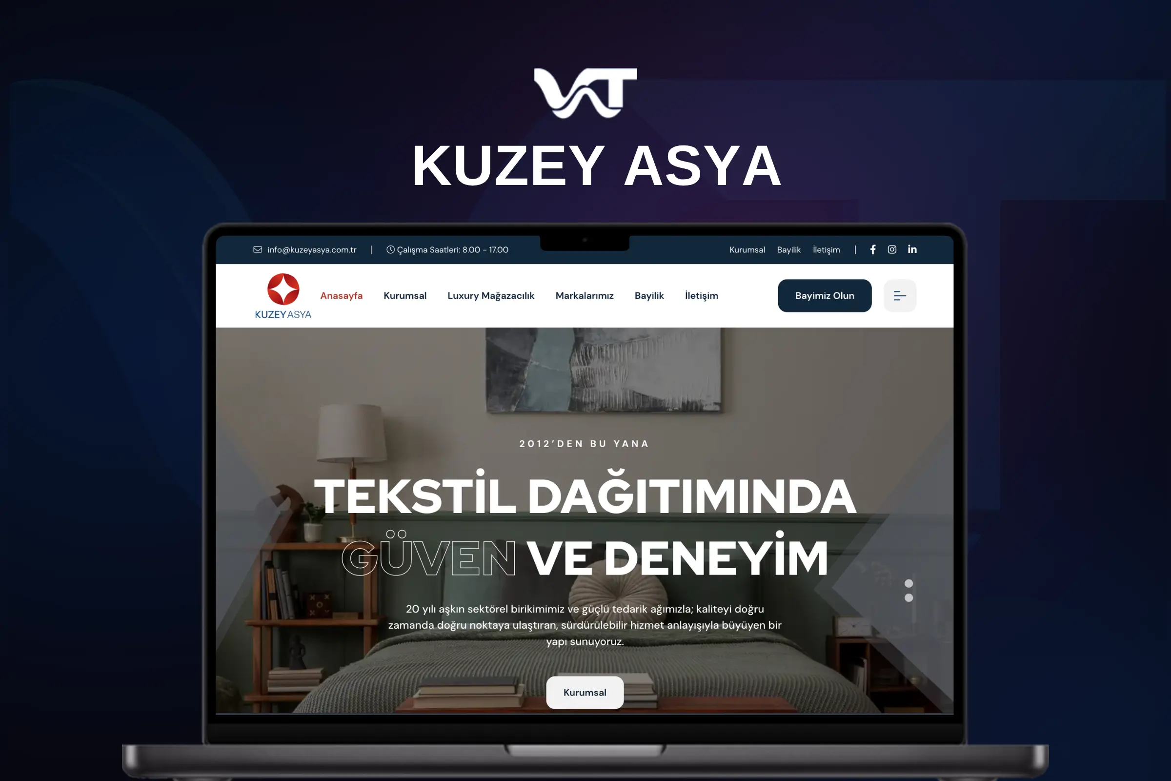 Kuzey Asya kurumsal web sitesi